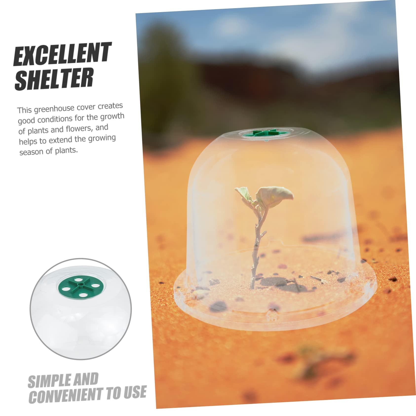 Abaodam 5 Pièces Cloches de Jardin Réutilisables de Plantes Transparent pour Culture et Protection Gel Accessoire de Jardin Durable