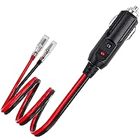 Vista 4 de Cable adaptador de encendedor de cigarrillos macho de 12 V, 24 V, resistente, 14 AWG, paquete de 2, enchufe macho para encendedor de cigarrillos