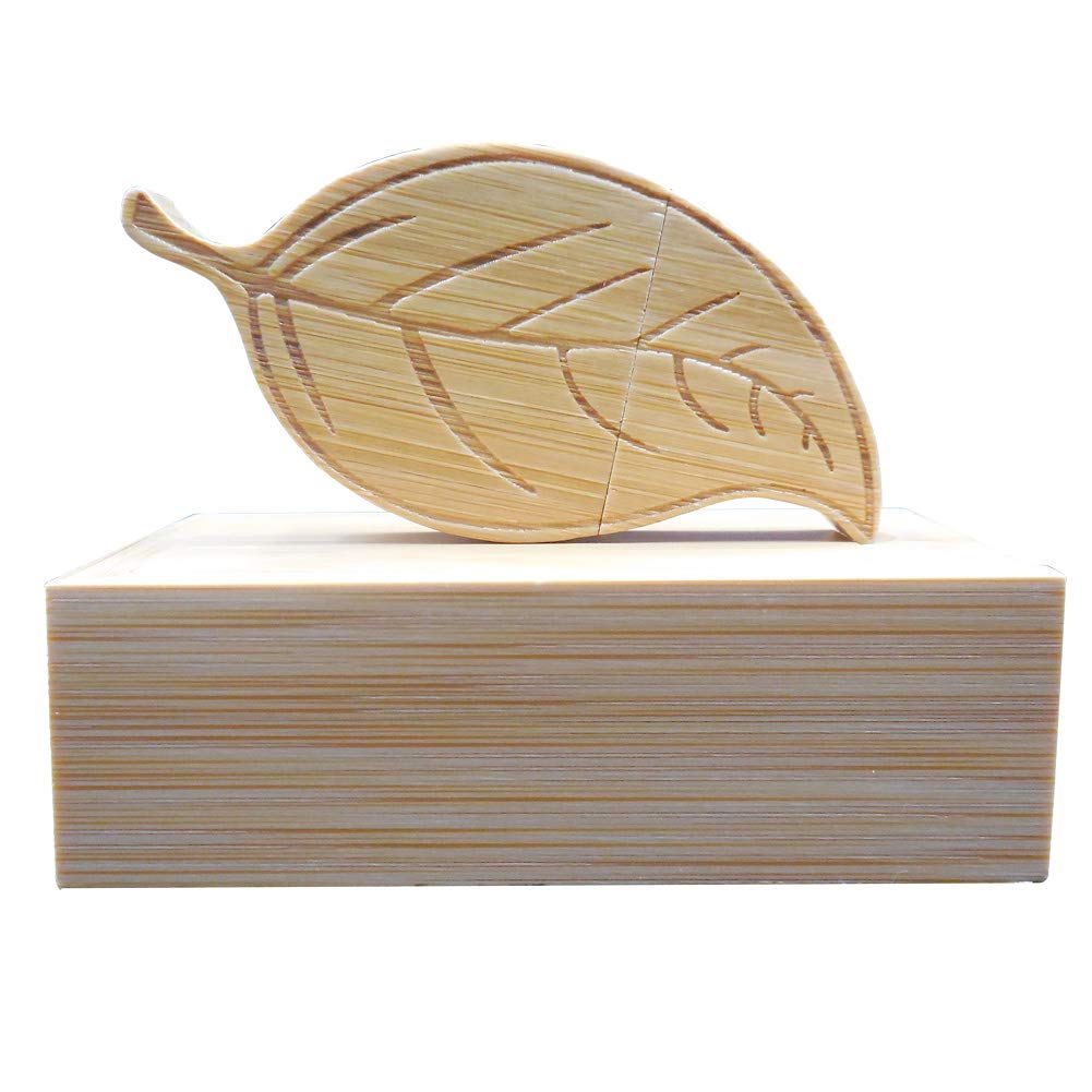 16gb USB Flash Drives Thumb Drives Zip Drive with Maple Leaf Made of Bamboo (16GB USB3.0, Bamboo)