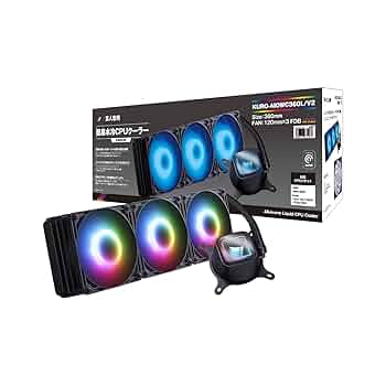 Amazon | 玄人志向 水冷 CPUクーラー LED モデル 360mm (120mm