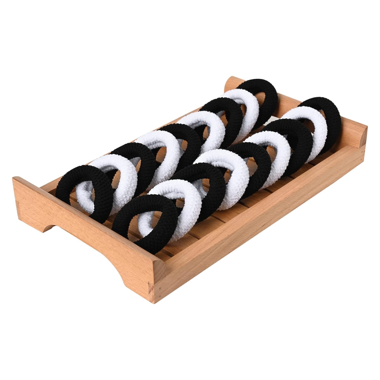 Accessorize Kingdom Hair Ties, Cotton Textured Ponytail Holders