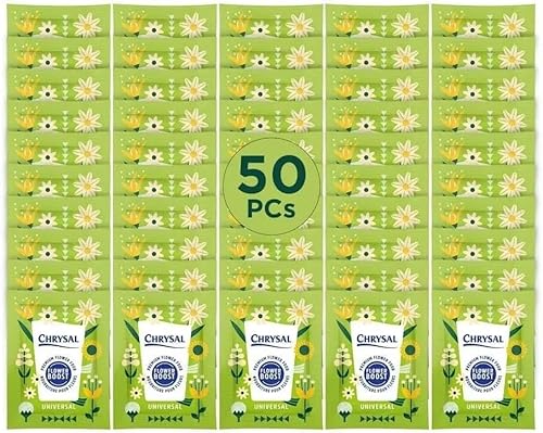 Chrysal Universal Flower Food – 50 Count Flower Food Sachets 0.5L – Fresh Cut Flower Boost for Flower Bouquets, Vase Flowers and Arrangements