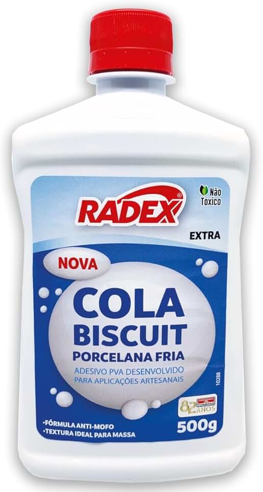 Cola para Artesanato, Biscuit, Porcelana Fria, 500 gramas, Radex