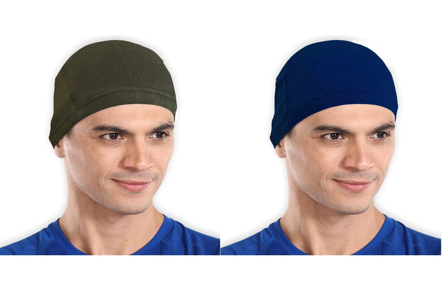 THE BLAZZE Cotton Helmet Cap (Army Green+Royal Blue) (B07HYZNVND) Amazon Price History, Amazon Price Tracker