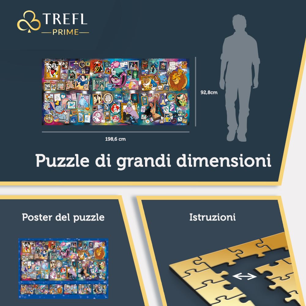 Trefl Prime - Puzzle UFT: Disney, The Greatest Disney Collection - 9000 Pezzi, Puzzle di Grandi Dimensioni, BIO, EKO, Collage con Personaggi Delle Fiabe, Divertimento per Bambini a Partire da 12 Anni