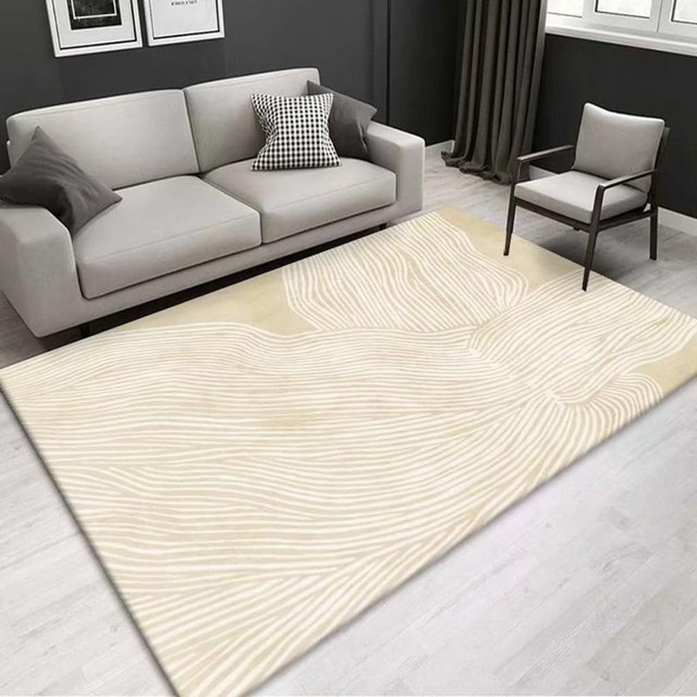 Tapis de sol simple moderne et doux pour grand salon chaleureux