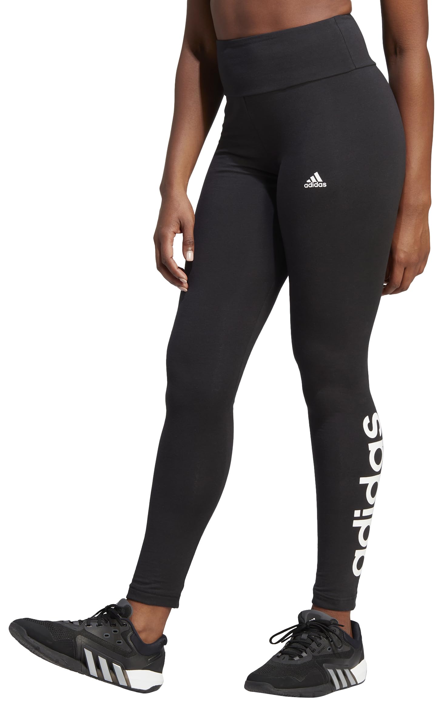 adidas Mujer Essentials High Waist Logo Leggings and Slim Logo T-Shirt