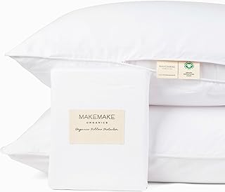 Makemake Organics Organic Pillow Protector (Set of 2) GOTS Certified Org...