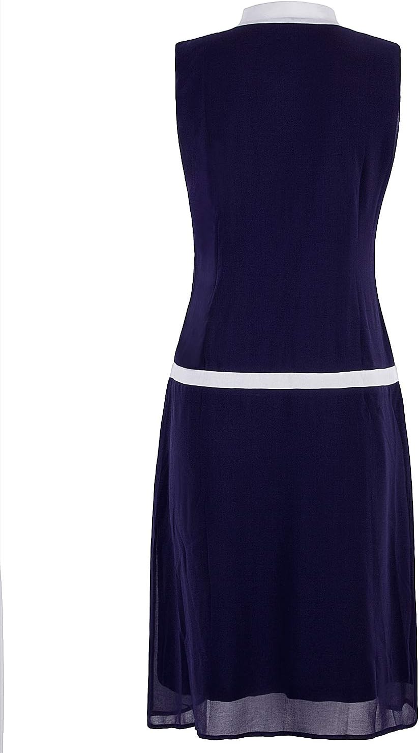 Vijiv Womens 1920s Midi Flapper Dress V Neck Grey Bow Roaring 20s Great Gatsby Dress - Image 4