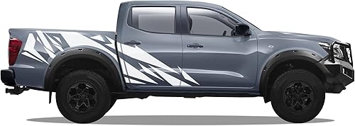 Side Pattern Graphic Stickers Decals Compatible with Nissan Navara Np300 White