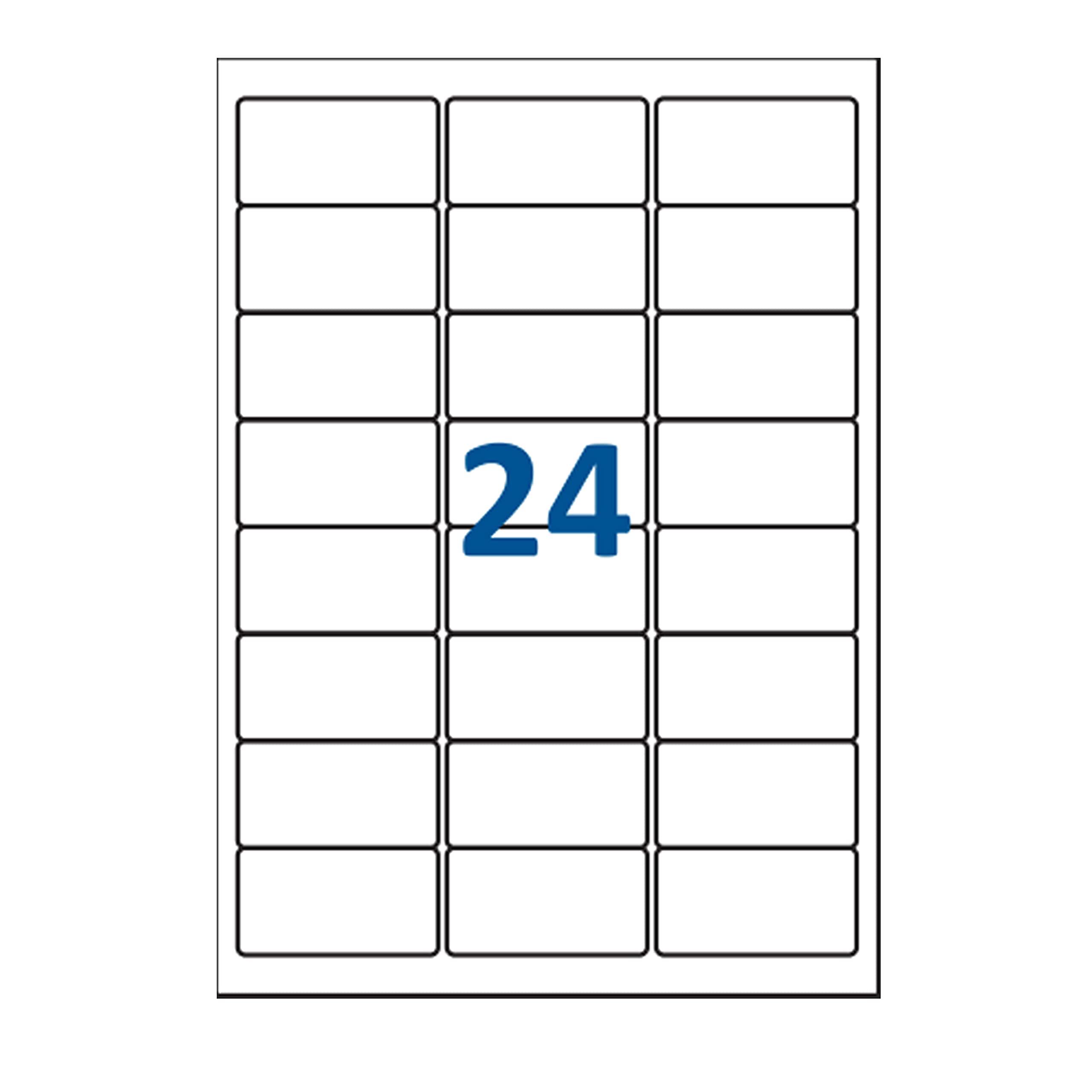 Jeco - Lot de 12000 étiquettes autocollantes pour timbres 63,5 x 33,9mm compatibles « Montimbreenligne » (L7159), soit 500 planches A4 de 24 étiquettes personnalisables et imprimables