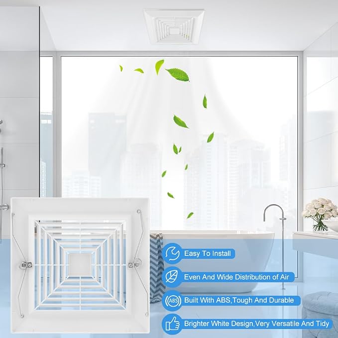 Rejilla para ventilación de baño 9.65x9.65 pulgadas miniatura 5