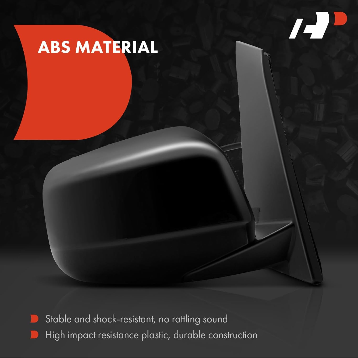 A-Premium Pair (2) Driver and Passenger Side Power Door Mirror - Compatible with Honda Odyssey 2011 2012 2013 - Heated Manual Folding Gloss Black Outside Rear View Mirror - Replace# 76250TK8A11ZA