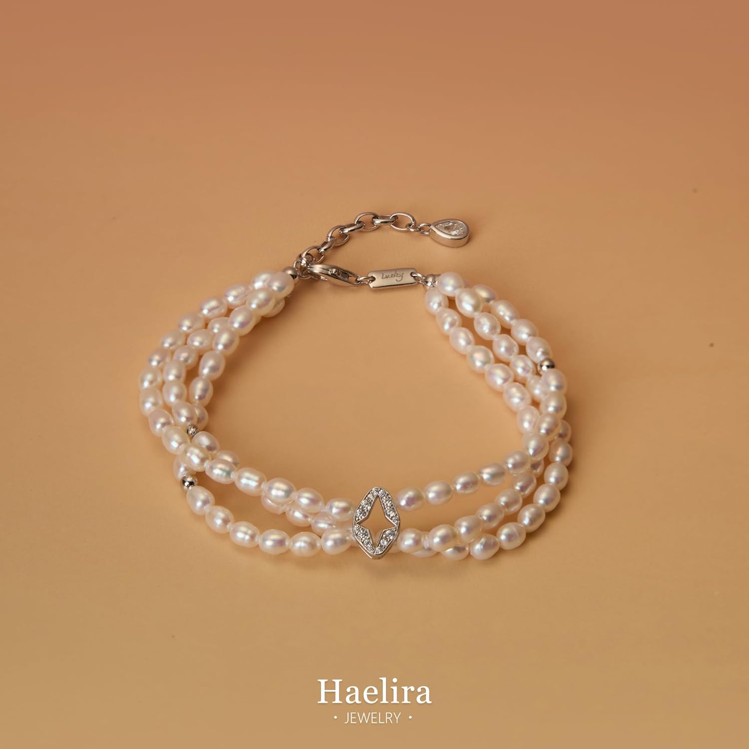 S925 Sterling Silver Four-pointed Star Pearl Bracelets for Women, 8.27 Inch Lucky Freshwater Cultured Pearl Bracelets, Non Tarnish and Hypoallergenic Suitable for Everyday Wear, Perfect Jewelry Gift for Women - Image 9