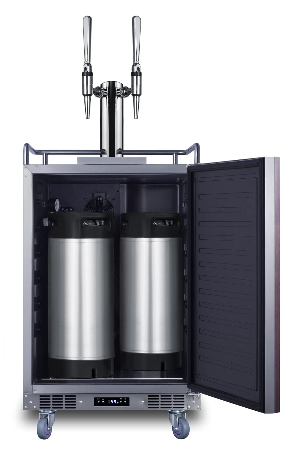 Summit Appliance Sbc682pnrncftwin Panel Ready 24" Wide Built-In Nitro Coffee Kegerator, Panel Not Included, 5.6 Cu.Ft. Interior, Dispenses Nitro Coffee, Dual Tap System, Weatherproof Design on Fridge.com - View 6