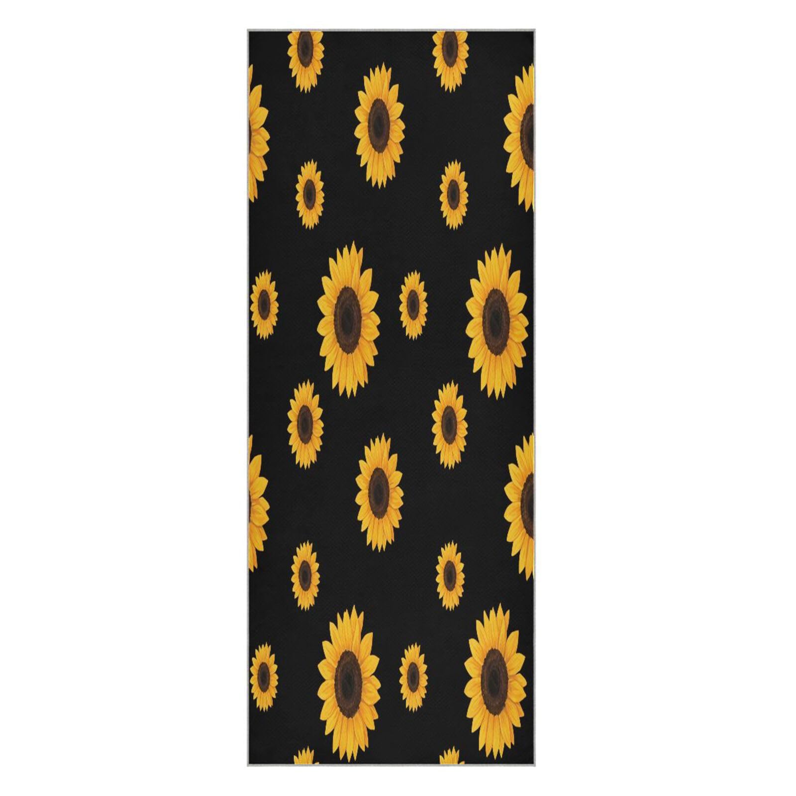 BURSTDDY Sunflower Hot Yoga Towel Absorbent Non Slip Yoga Mat Towel