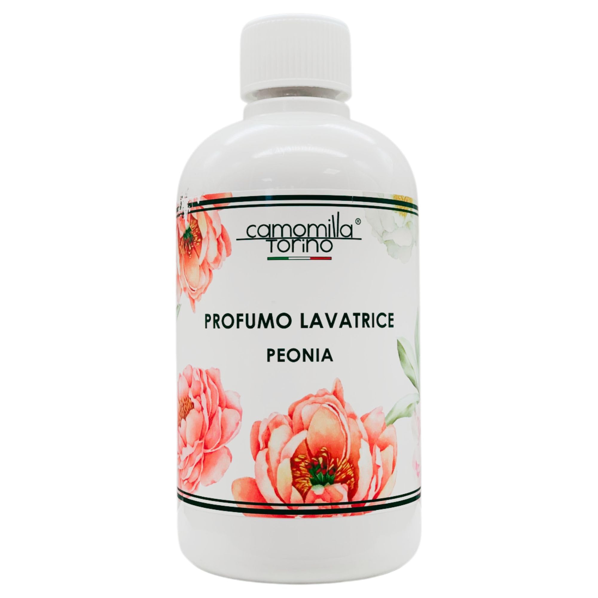 Camomilla Torino, Profumo Lavatrice, PEONIA 500ml + Tarmiblok, Proteggi e Profuma Per Armadi e Cassetti, Profumo Di Primavera Provenzale (2xProfumo Lavatrice+1xTarmiblok)