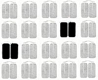AcuZone Premium TENS Unit Electrodes - 40 Pack 2x4 Inch Reusable Pads for TENS EMS Muscle Stimulator