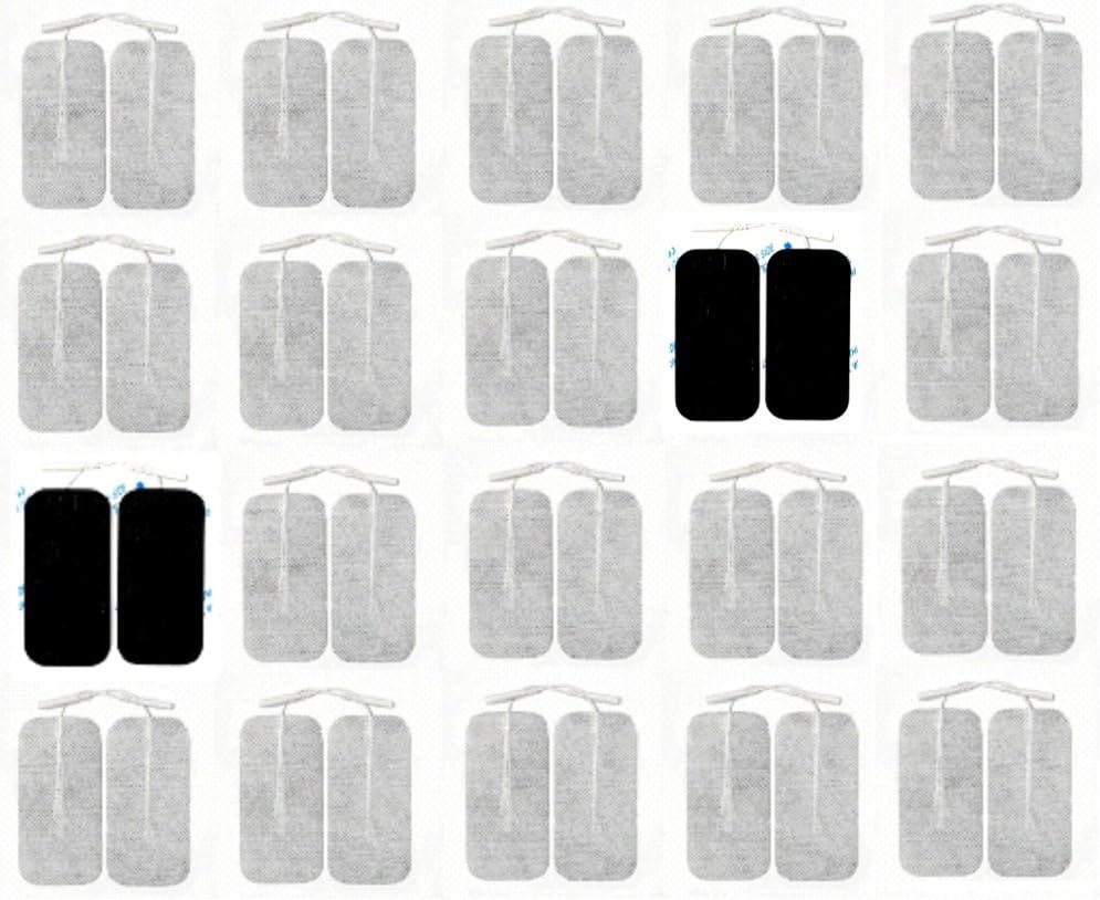 Acuzone Premium TENS Unit 40 PCS Electrodes 2"x4" Rectangular Electrode for TENS Massage EMS