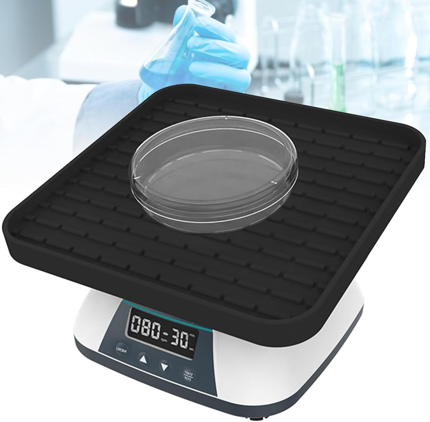 Laboratory Shaker, Orbital Digital Shaker, Adjustable Speed 10-80rpm 10s-99min, Orbital Rotary Shaker with LED Digital Display for Laboratories and classrooms