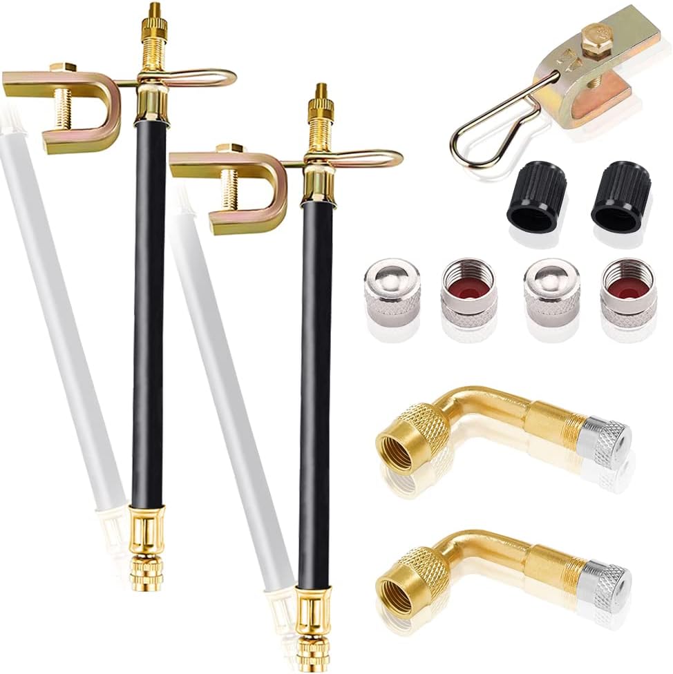 Rallonge Valve Or Rallonges De Valve Pour Pneus - Lot De 3, Doré, 45mm - Pour Camions, Remorques, VR Accessoire Camping-car