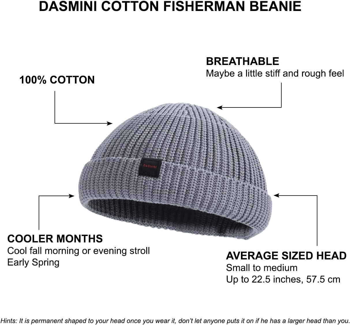 Fisherman Beanie Hats for Men Women,Knit Trawler Skull Cap,Watch Cap,Spring Fall Winter Warm Short Hats - Image 5