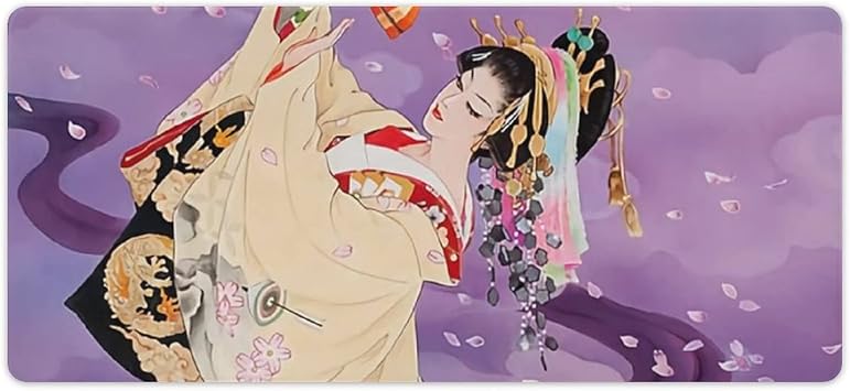 Amazon 芸者アート 美人画 森田春代2 テーブルマット 多機能大サイズマウスパッド 学習机のコンピュータテーブル防水汚れ防止テーブルマット ファッショナブルなオフィス用ネットカフェで大規模なマウスパッドが流行しています デスクマット 文房具 オフィス用品