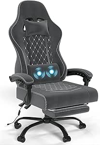 Dowinx Gamingstoel met pocketveringkussen, massagegamingstoel met