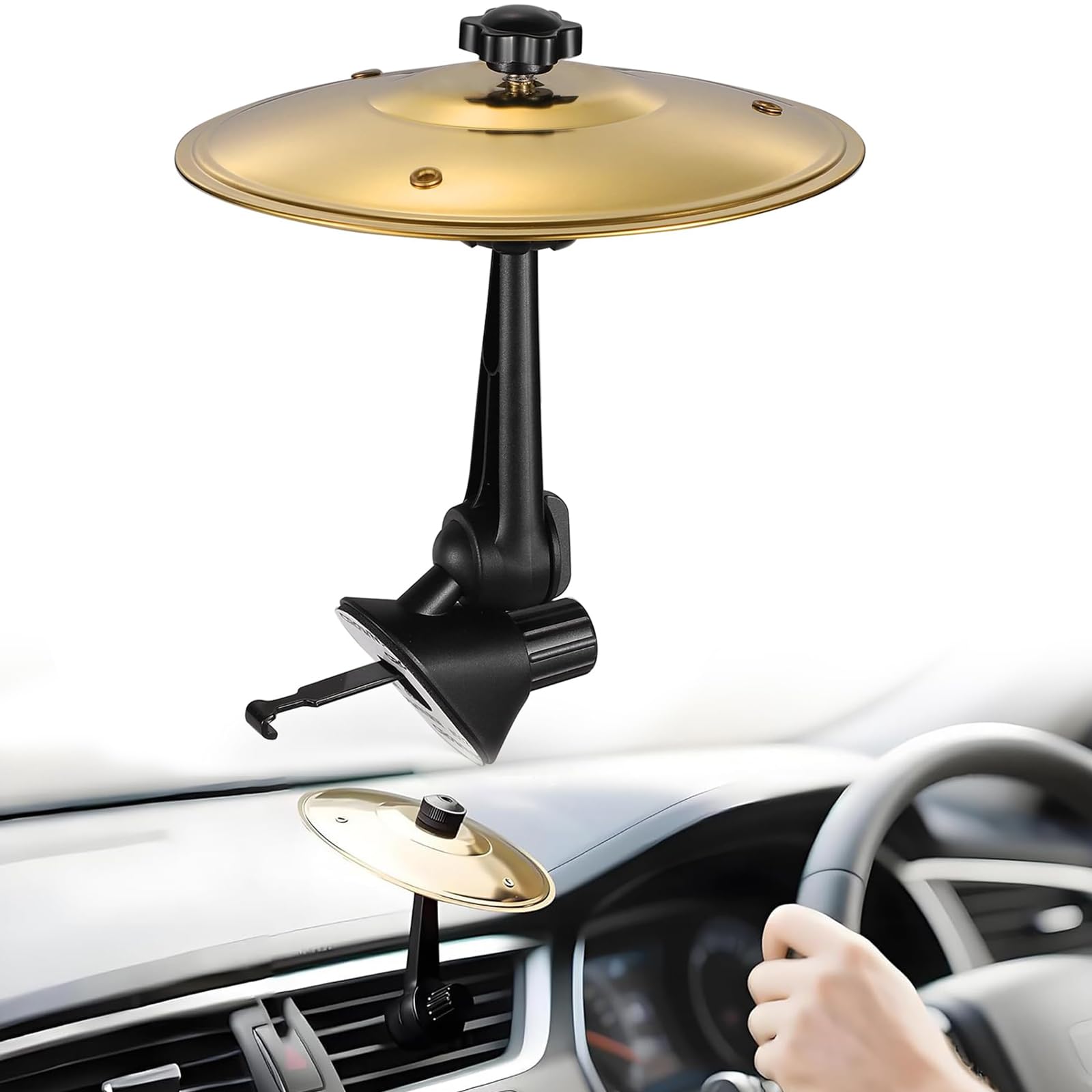 Car Crash Cymbal, Car Cymbal Air Vent, 360° Rotating Easy Installation