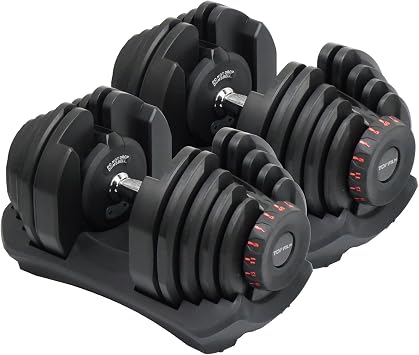 Adjustable Dumbbell 24kg 15-step adjustment 40kg 17-step adjustmentQuick Dumbbell Adjustable Dumbbell Muscle Training Weight Display 2-second Weight Change Diet Compact Space-saving