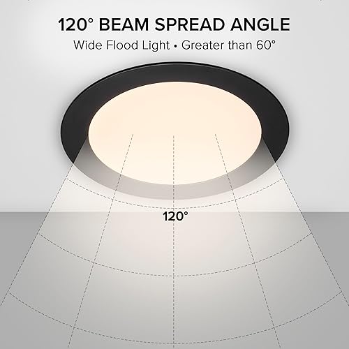 Miniatura 6 de Maxxima Luz LED empotrable ultrafina de 6 pulgadas con caja de conexiones borde negro 5 CCT colores seleccionables 2700K3000K3500K4000K5000K