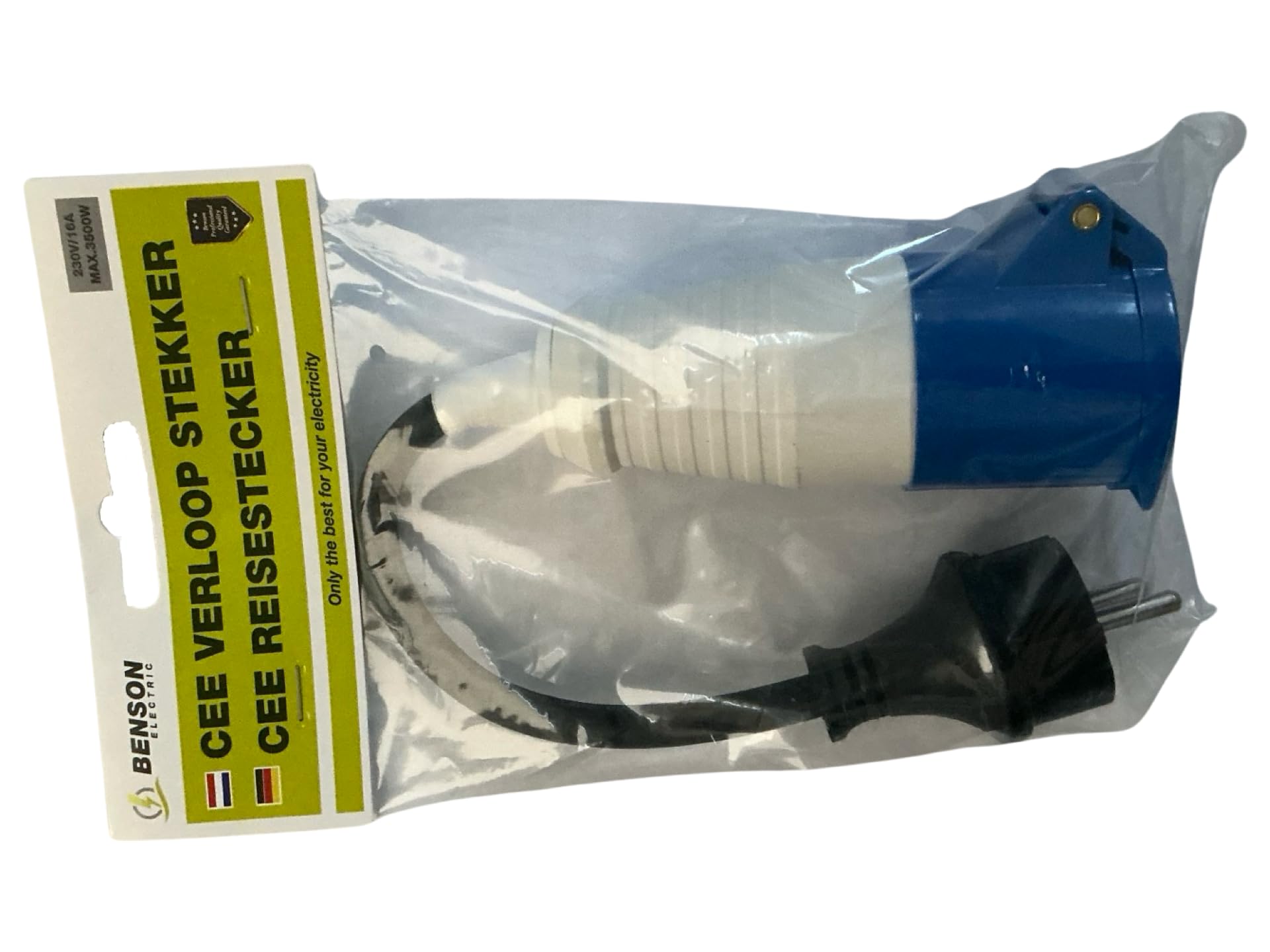 Set di 3 adattatori CEE, spina Schuko, presa CEE