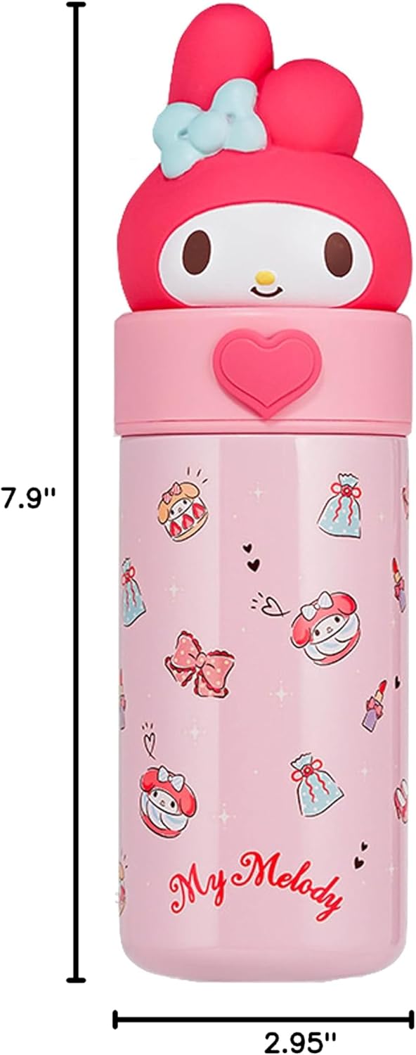 Melody Stainless Steel Insulated Water Bottle 350ml - Pink - Image 7