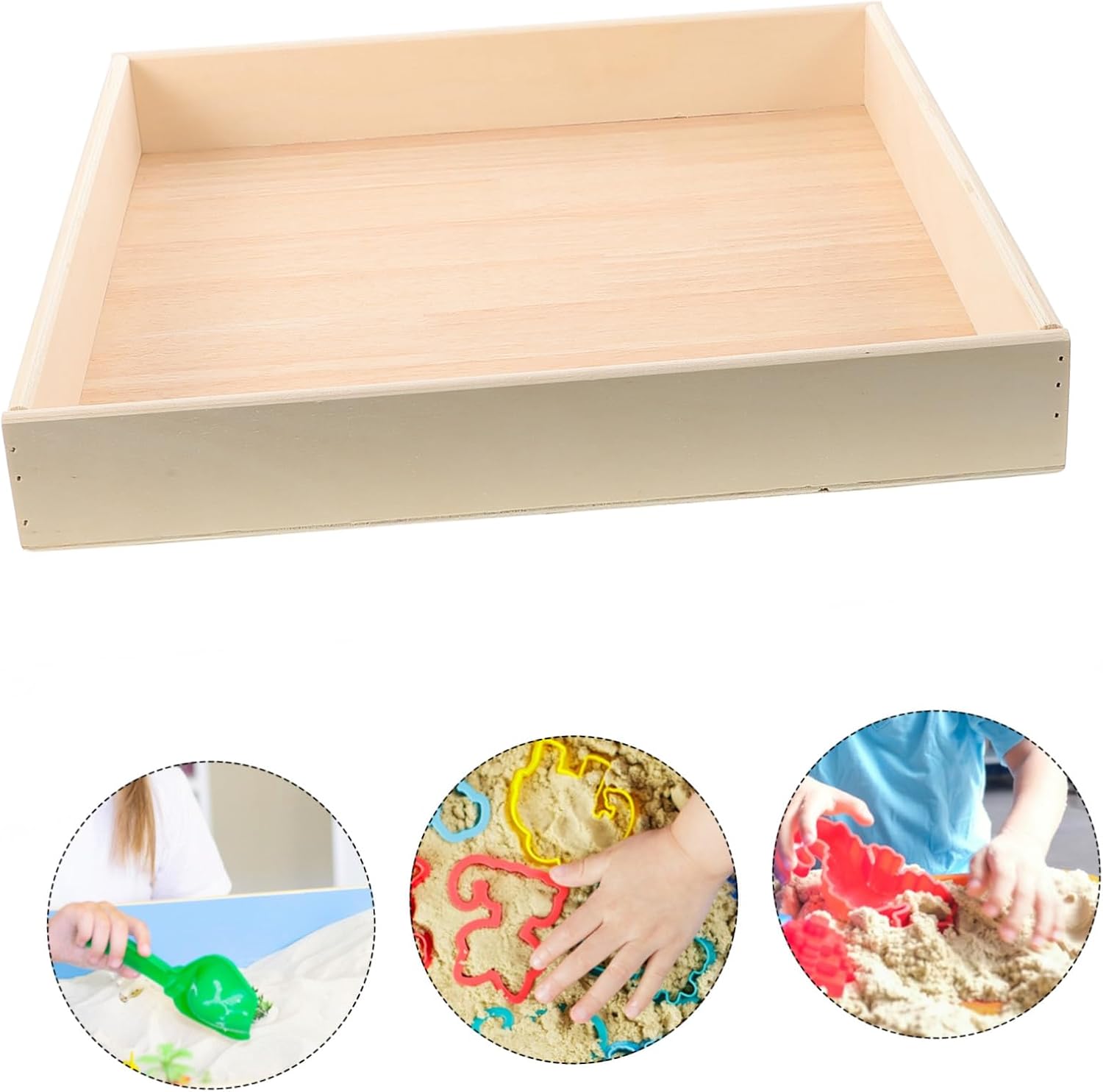 Wooden Sandbox Portable Indoor Sand Tray for Desktop Activities Compact Design for Creative Play and Artistic Expression