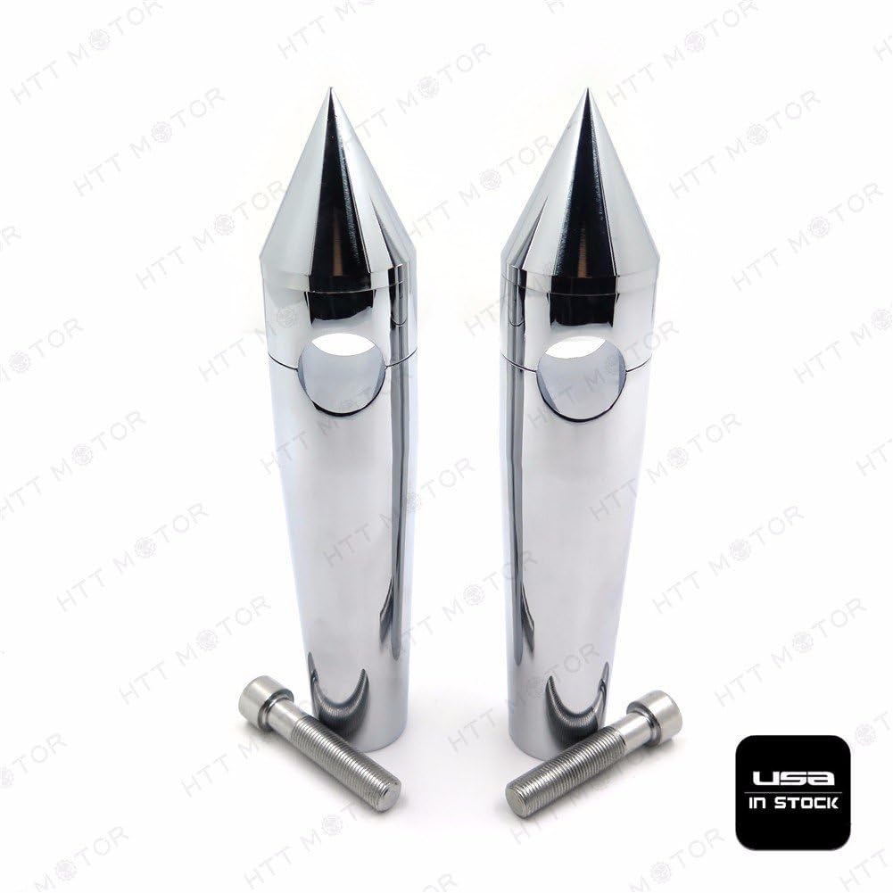 SMT-1'', 6'' Spike Handlebar Risers Compatible With Honda Shadow Spirit 750 Aero VTX 1300 C 1800N Valkyrie CHROMED Motorcycle [B00XIRXIY2]
