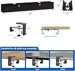 Zilink No Bac de gestion des câbles sous bureau 30" Organisateur de cordons pour le bureau de fixation de table / vis Gestion de câble Étanches Hideuses de cordon de tissu imperméables pour bureau, Maison