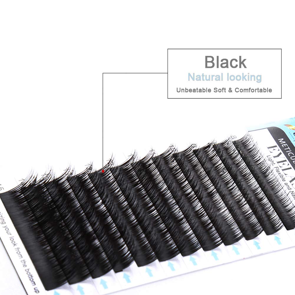 Bella Hair Real Siberian Mink Eyelash Extensions C Curl 0.15 Mixed Length 8-15mm Individual Natural Soft Mink Lashes for Professional Salon Use