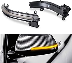 OZ-LAMPE LED Dynamisches Seitenblinker Blinker 2PCS Seitenmarkierung Rückspiegel Blinker Geräuchertes Objektiv Spiegelblin...