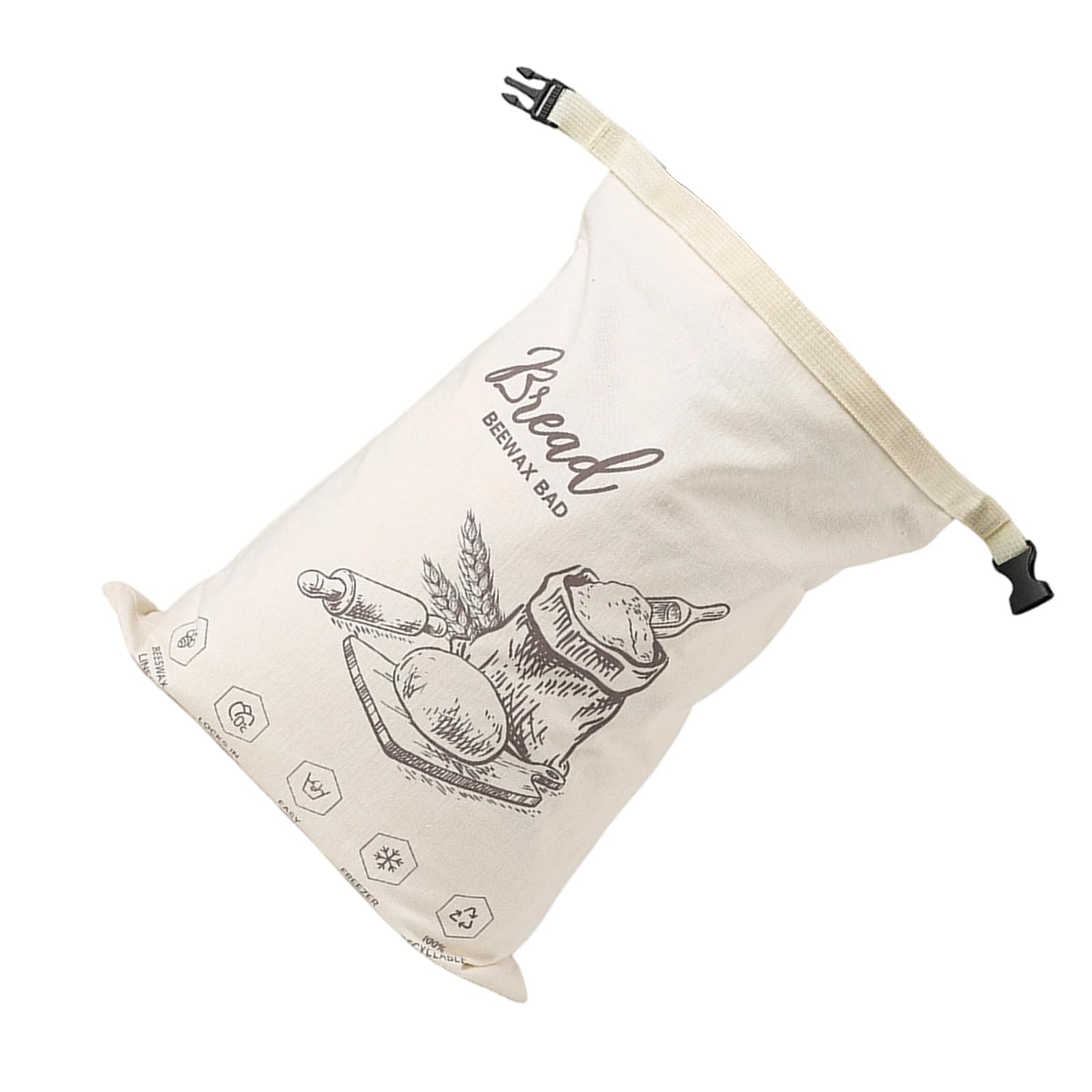 Lerpwige Bees Wax Infused Cotton Bread Wrap Food Safe Bag for Homemade Sourdough Baked Goods Preservation Bread Preservation Bag