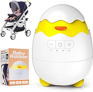 PYue Baby Rocker Stroller Sleep Aid for Baby, Portable Stroller Rocker with 5 Adjustable Intensities,USB-C Rechargeable, Fits All Pushchairs & Prams
