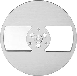 1/4 7 Inch Empty Tape Reel, Aluminum Alloy Open Reel Audio Tape Empty Reel 2 Hole Empty Disc Opening Machine Parts, for Nab, Recorder Accessory (Sliver)
