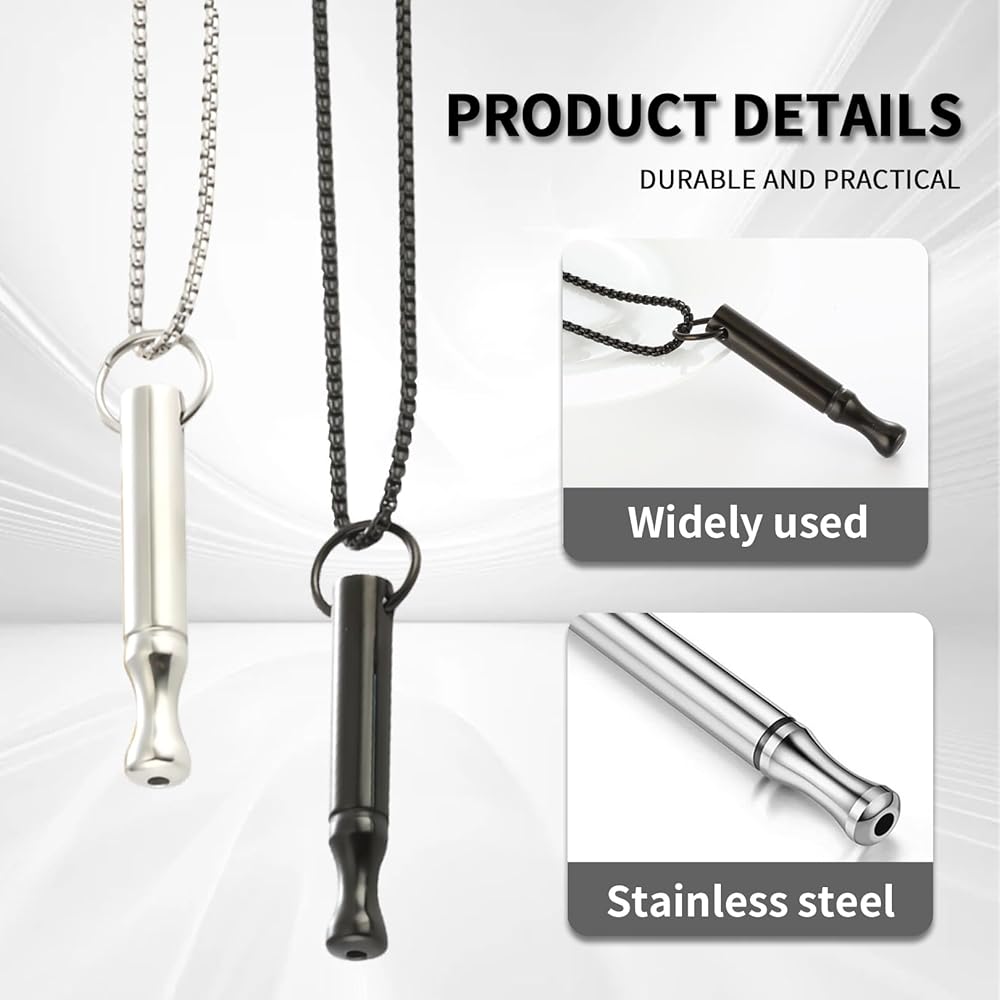 2 Collane Anti Fumo In Acciaio Inox - Aiuto Per Smettere Di Fumare Con Esercizi Respiratori - Foto 10