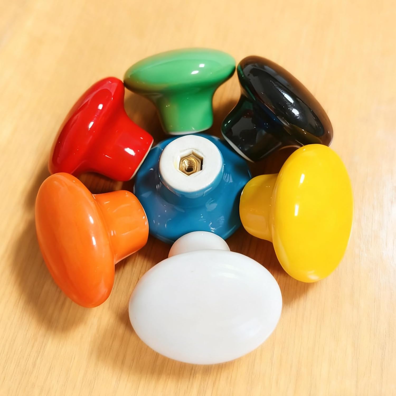 8 Pcs Ceramic Drawer Knobs Colorful Cabinet Knobs Ceramic Cabinet Handles Ceramic Cabinet Knobs Vintage Porcelain Pulls Door Handles Ceramic Knobs for Dresser Cabinet