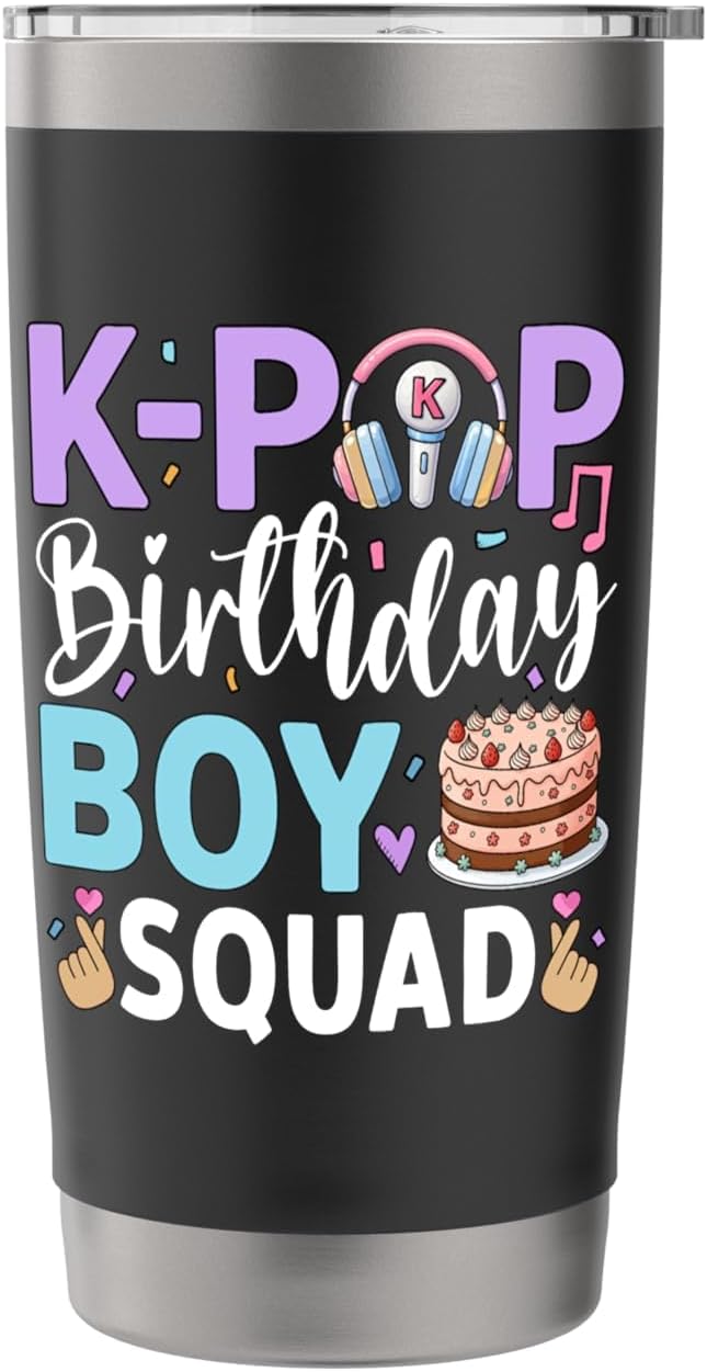 K-Pop Birthday Boy Squad Stainless Steel Insulated Tumbler image 3