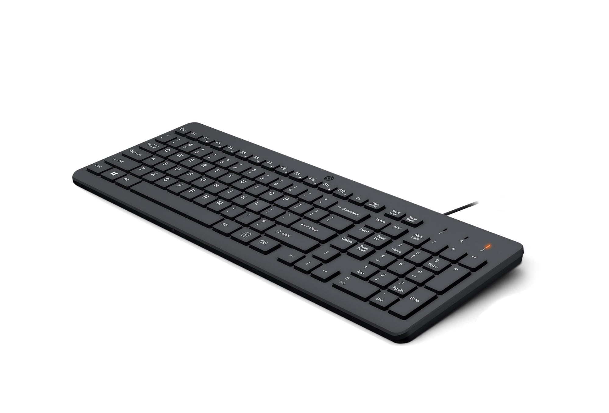 HP 150 Tastiera Cablata, Connessione con Cavo USB-A con la Lunghezza di 1 m, 12 Tasti Programmabili, Tastiera Qwerty, Layout Italiano, Compatibile con Windows 10 e 11, Nera
