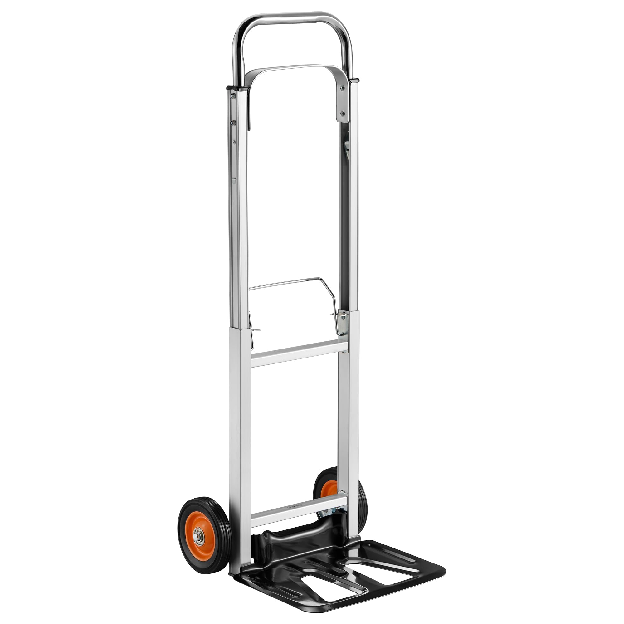 VonHaus Sack Truck Folding Hand Trolley - Industrial Aluminium 90kg Folding Sack Barrow for Convenient Lifting & Moving at Home, Office & Outdoors