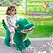HOVER HEART Rechargeable 6V/7A Plush Animal Ride On Toy with Bottom LED Light for Kids (3~7 Years Old) with Safety Belt (Crocodile)