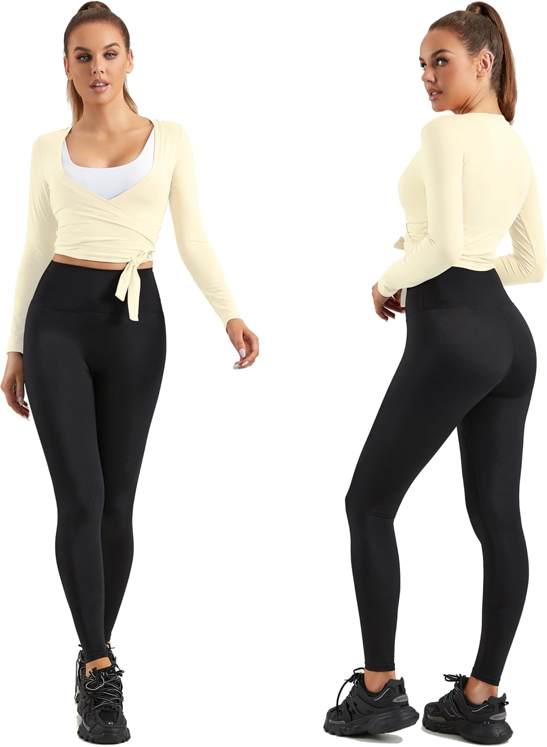 Women Tie Front Shrug Long Sleeve Bolero Cardigan Lightweight Casual Tops - Image 5