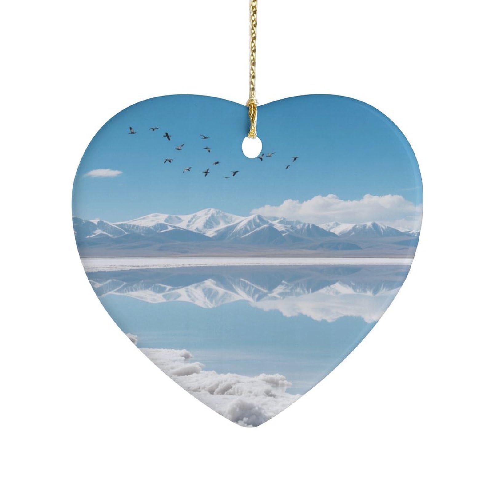 Fekiloot Style Highland Salt Lakes Ceramic Ornament Home Decor Keepsake