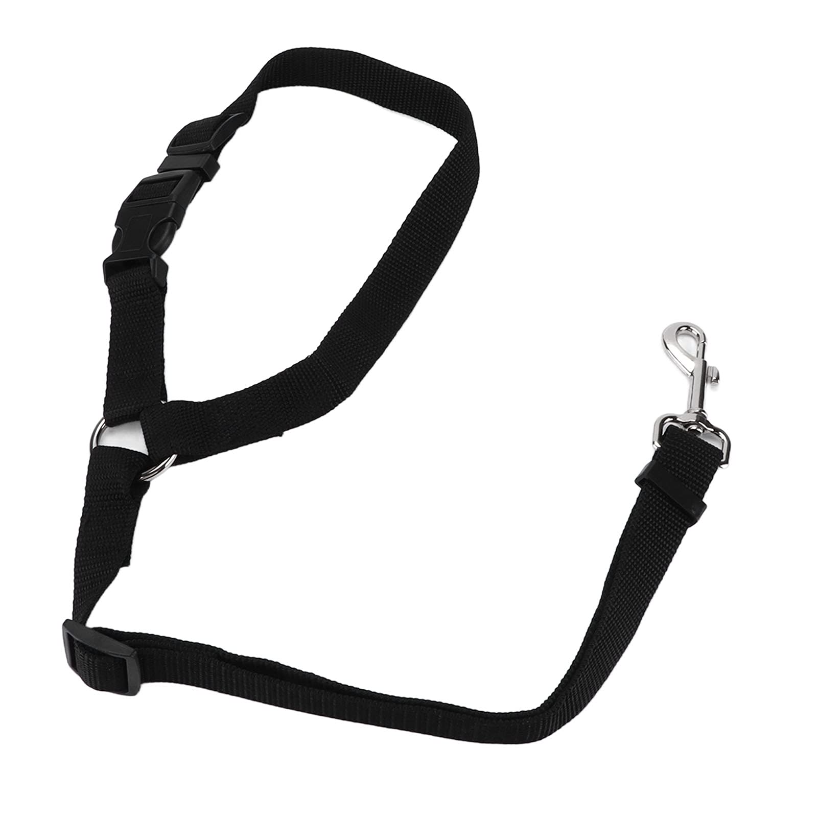 Restokki Dog Seatbelt Nylon Black Adjustable Professional Car Safety Harness Pet Supplies